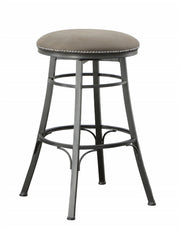 Steve Silver Bali Gray Backless Swivel Bar Stool
