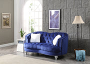 Glory Furniture Jewel Blue Velvet Loveseat