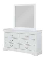 Crown Mark Louis Philip White Mirror