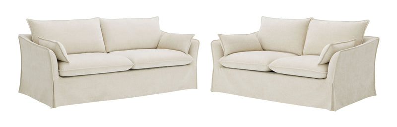Acme Furniture Shane Beige Sofa with 2 Pillows