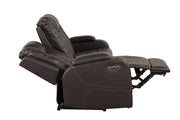 Galaxy Home Benz Black LED Power Reclining Loveseat