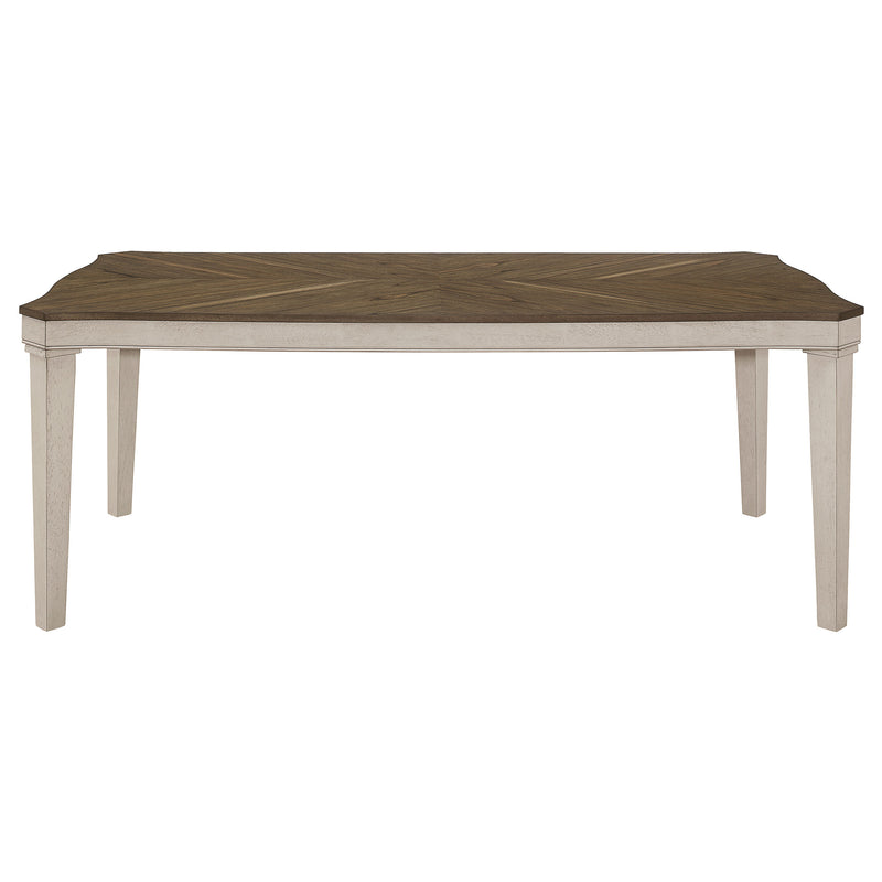 Coaster Furniture Ronnie Nutmeg Rustic Cream Starburst Dining Table