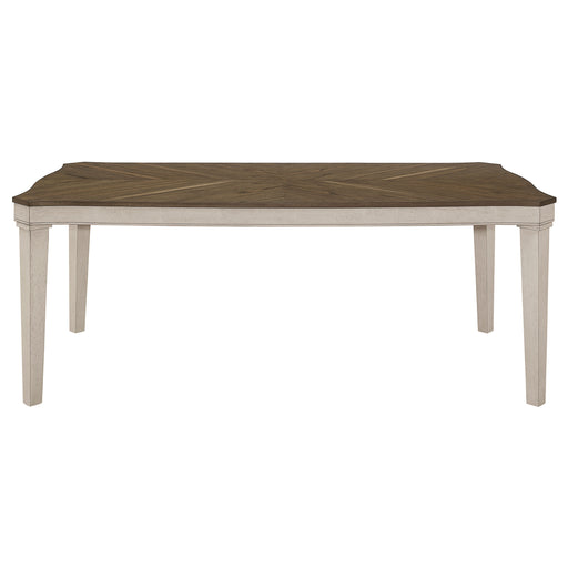 Coaster Furniture Ronnie Nutmeg Rustic Cream Starburst Dining Table