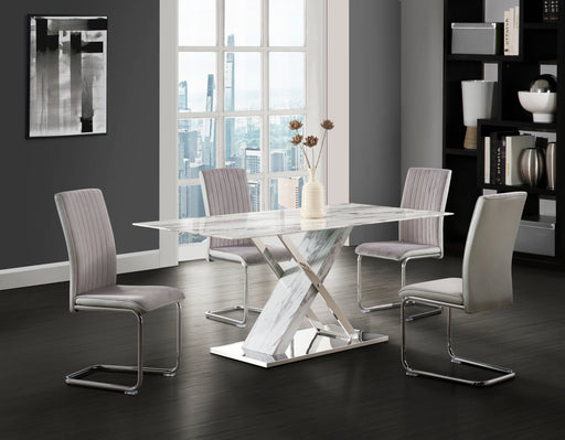 Global Furniture D1274DT-D4957DC Grey 5pc Dining Room Set