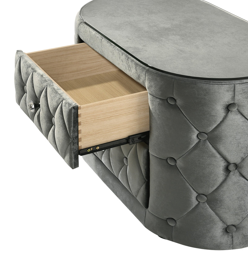 Crown Mark Voltare Black Night Stand
