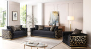 Glory Furniture Talia Black 3pc Living Room Set