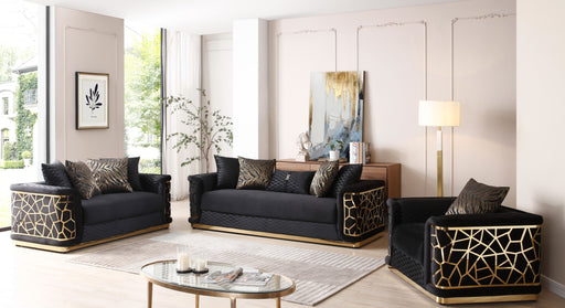 Glory Furniture Talia Black 3pc Living Room Set