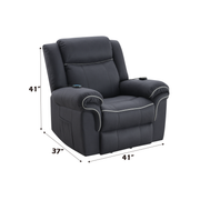 Acme Furniture Domana Dark Blue Power Recliner
