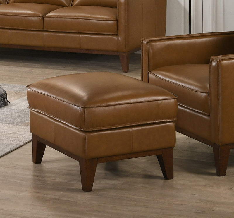 New Classic Furniture Caspar Caramel Chair and Ottoman Set
