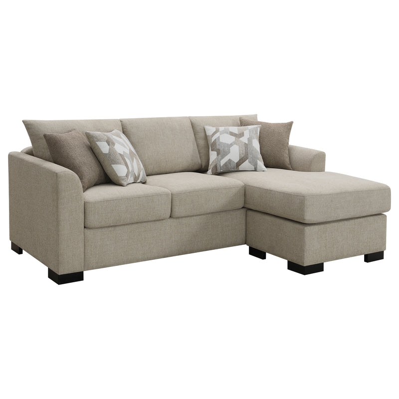 Coaster Furniture Storey Camel Brown Sleeper Sectional