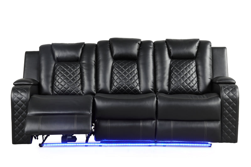 Galaxy Home Benz Ice LED Power Reclining 2pc Living Room Set