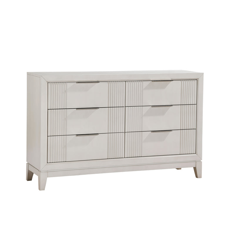 Home Elegance Florence White Dresser And Mirror