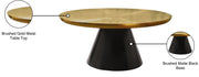 Meridian Furniture Martini Brushed Gold Coffee Table