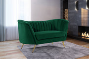 Meridian Furniture Margo Green Velvet Loveseat