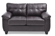 Glory Furniture Gallant Black Faux Leather Loveseat