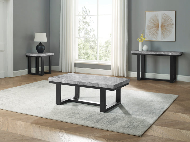 Steve Silver Lucca Gray Marble Top Sofa Table