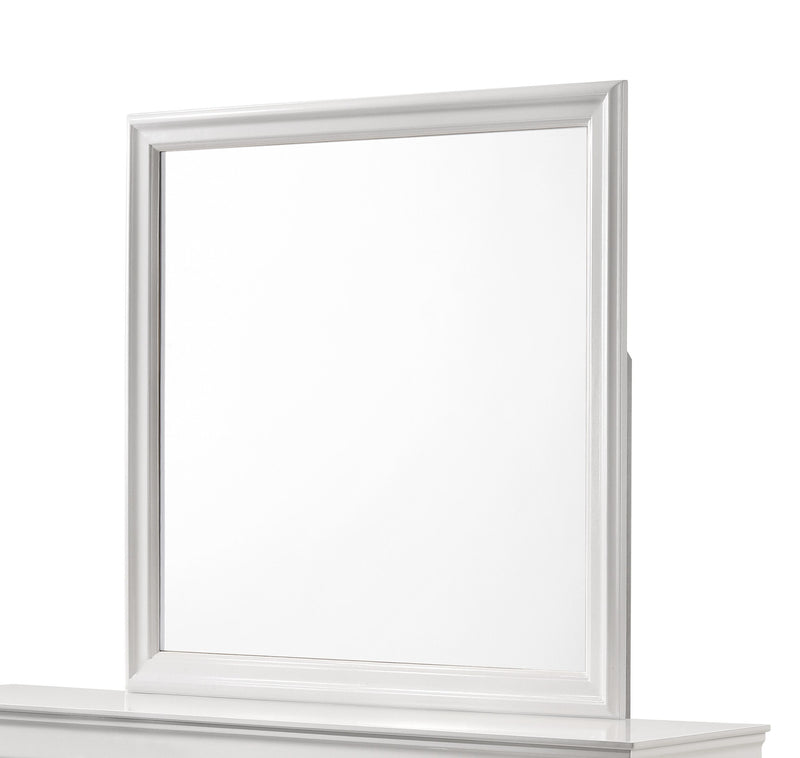Galaxy Home Brooklyn White Wood Mirror