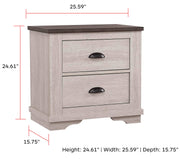 Crown Mark Coralee Grey Night Stand