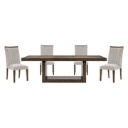 Home Elegance Brookings Brown 5pc Dining Room Set