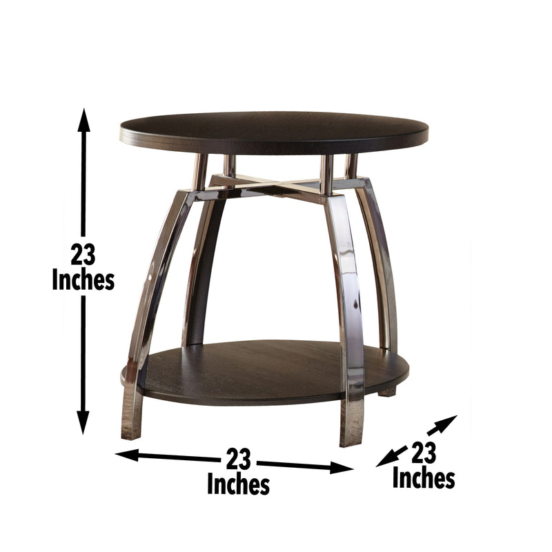 Steve Silver Coham Black Nickel End Table