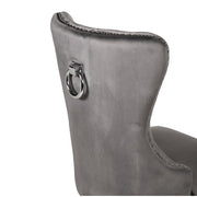 2 Galaxy Home Erica Light Gray Stainless Steel Dining Chairs