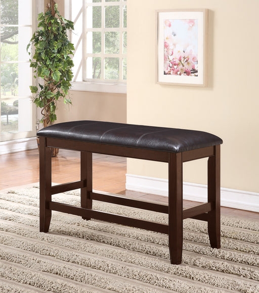 Crown Mark Fulton Espresso Counter Height Bench