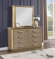 Galaxy Home Medusa Gold Dresser And Mirror