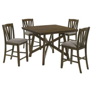 Coaster Furniture Canfield Brown 5pc Counter Height Set