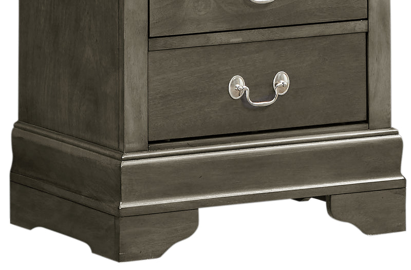 Glory Furniture Louis Phillipe Gray Nightstand
