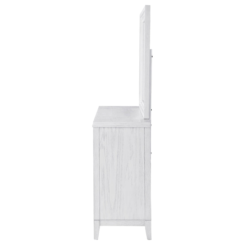 Coaster Furniture Marielle Distressed White Dresser with Mirror