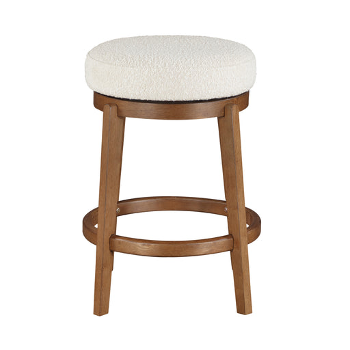 Home Elegance Lily White Swivel Counter Height Stool