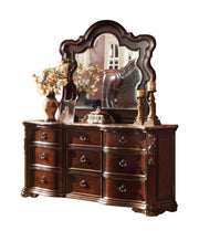 Galaxy Home Bella Dark Walnut Dresser and Mirror