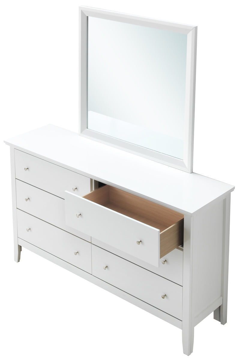 Glory Furniture Primo Silver Champagne Dresser and Mirror