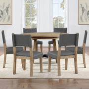 Steve Silver Aubrey Gray Brown 7pc Round Dining Set
