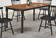 Coaster Furniture Hollyoak Walnut Brown Black Dining Table