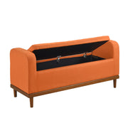 Home Elegance Brigitte Blue Lift Top Storage Bench