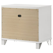 Coaster Furniture Marmore White Nightstand