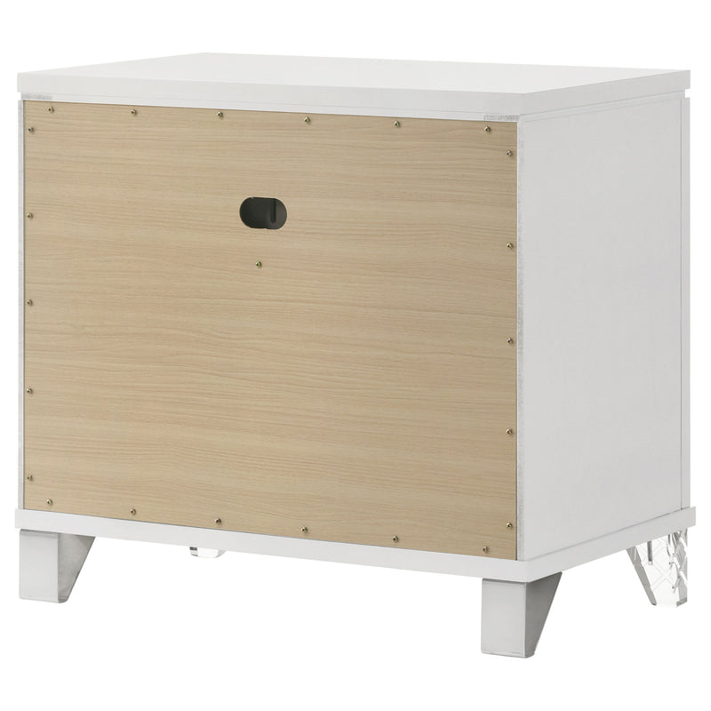 Coaster Furniture Marmore White Nightstand