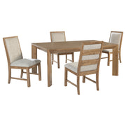 Coaster Furniture Bruner Natural Brown 5pc Dining Room Set