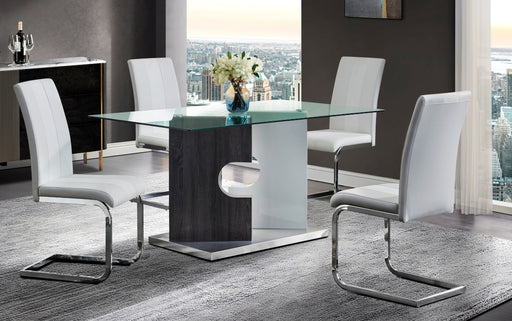 Global Furniture D219DT-D915DC White 5pc Dining Room Set