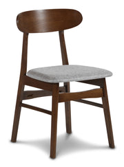 New Classic Furniture Morocco Walnut Brown Dark Gray 7pc Dining Room Set