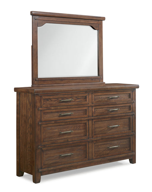 New Classic Furniture Fairfax County Medium Oak Mirror