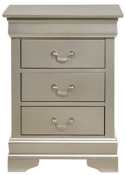 Glory Furniture Louis Phillipe Gray 3 Drawers Nightstand