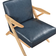 Home Elegance Gideon Natural Blue Accent Chair