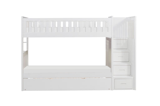 Home Elegance Galen White 2pc Bedroom Set With Twin Trundle Bunk Bed