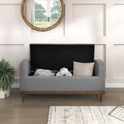 Home Elegance Brigitte Blue Lift Top Storage Bench