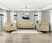 Home Elegance Cazon Brown Gray Love Seat