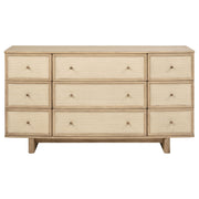 Coaster Furniture Kailani Beige Oak 9 Drawer Dresser