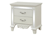 Galaxy Home Milan White Mirror Framed Nightstand