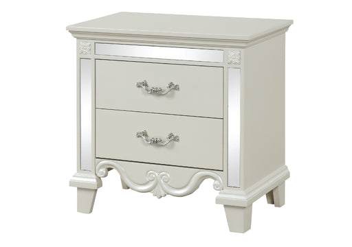 Galaxy Home Milan White Mirror Framed Nightstand